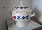 Boerenbont Boch Terrine/Soepkom met deksel en lepel, Ophalen, Gebruikt, Kom(men), Aardewerk