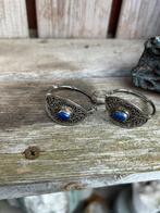 Prachtige antieke zilveren Berber oorbellen met Lapis Lazull, Ophalen of Verzenden, Zilver, Oorbellen, Met edelsteen