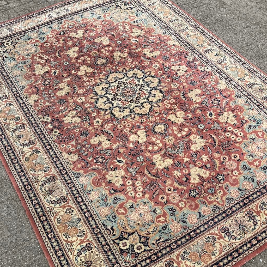 Prachtig Vintage Vloerkleed, Louis de Poortere met Rozen, Huis en Inrichting, Stoffering | Tapijten en Kleden, Ophalen, 200 cm of meer