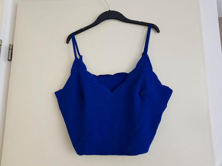 Crop top / top voor dames -- maat L / XL -- Shein Curve, Kleding | Dames, Tops, Zo goed als nieuw, Maat 46/48 (XL) of groter, Blauw