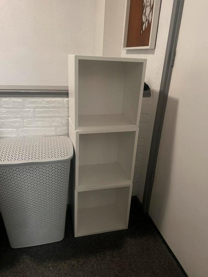 3 losse witte IKEA blokken, Huis en Inrichting, Kasten | Boekenkasten, Gebruikt, Minder dan 50 cm, Minder dan 100 cm, Minder dan 25 cm