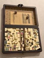 Vintage Mahjong Set in Houten Koffer, Drie of vier spelers, Ophalen of Verzenden, Gebruikt, Reisspel