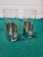 theeglazen in rvs houder 2 stuks, Ophalen of Verzenden, 'T Olde Gre-j, Info@toldegrej.nl, Endepoelstraat 20f Didam