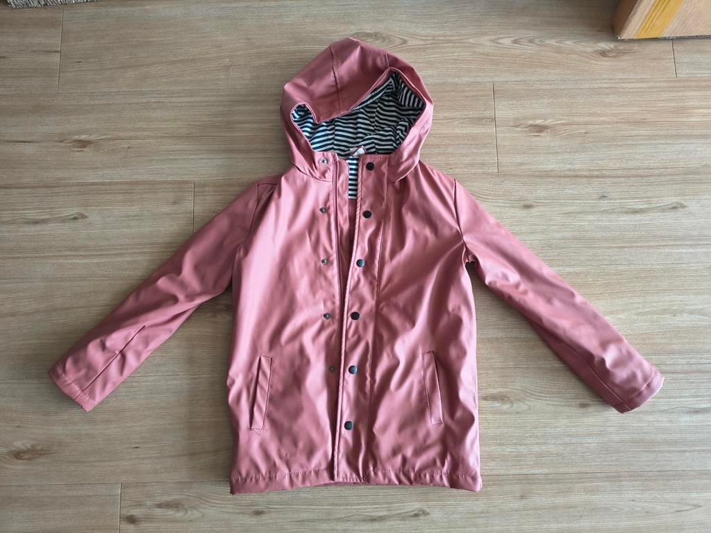 Hema regenjas oudroze 134/140, Ophalen of Verzenden, Gebruikt, Maat 134