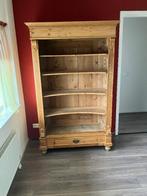 Oud grenen boekenkast, Huis en Inrichting, Kasten | Boekenkasten, Ophalen, Met plank(en), Gebruikt, 100 tot 150 cm