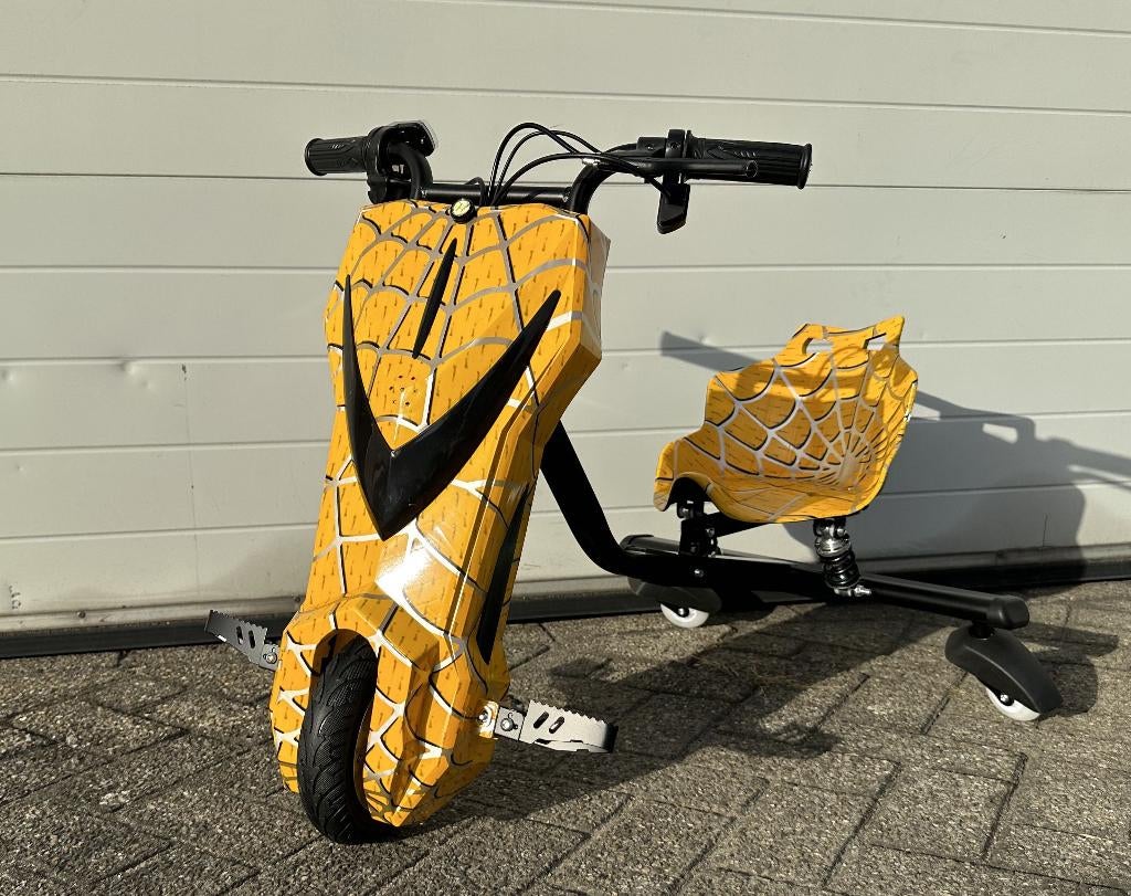 Elektrische Drift Trike Kart geel 250W 36V Bluetooth / Verin, Kinderen en Baby's, Speelgoed | Buiten | Voertuigen en Loopfietsen