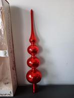 Grote rode glazen kerstboom piek 40 cm, Ophalen of Verzenden, Gebruikt