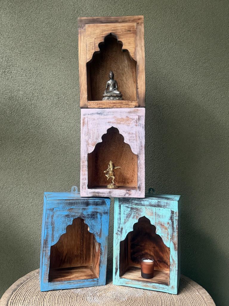 Altaar oosters wandplank boeddha kastje display Bali hout, Verburgt Vintage, Nieuw, Ophalen of Verzenden, https://verburgtvintage.nl/#contact