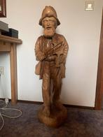 Houten beeld vioolspeler uit Ecuador 98 cm hooh, Antiek en Kunst, Ophalen