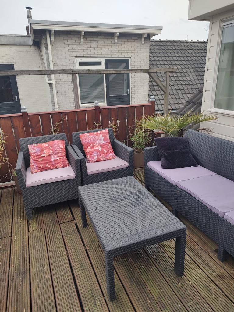 Tuinset, Tuin en Terras, Ophalen, 5 zitplaatsen, Kunststof, Gebruikt