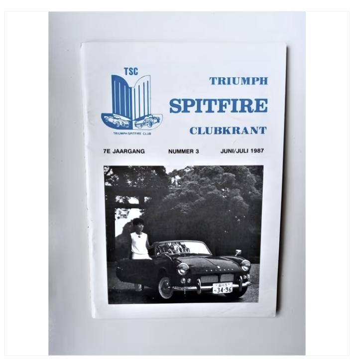 triumph spitfire clubblad nr.3 uit 1987, Ophalen of Verzenden, Zo goed als nieuw, Overige merken, TSC