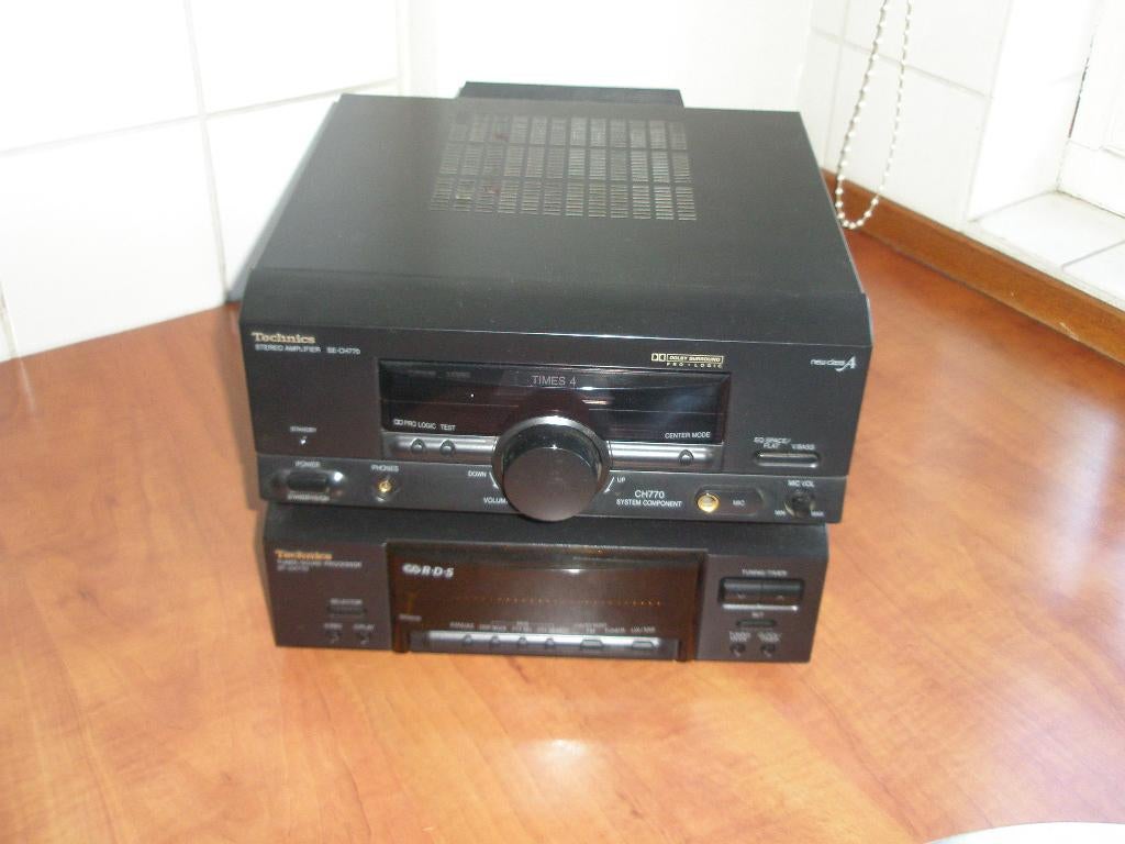 Technics SE-CH770 versterker + ST-CH770 tuner/soundprocessor, Audio, Tv en Foto, Versterkers en Receivers, Gebruikt, Stereo, 120 watt of meer