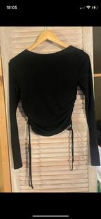 Zwart shirt met lange mouwen en trekkoord - Maat L, Kleding | Dames, T-shirts, Zwart, Maat 42/44 (L), Nieuw, Ophalen of Verzenden