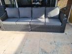 Loungebank 4-persoons met kussens en afdekhoes, Ophalen, Gebruikt