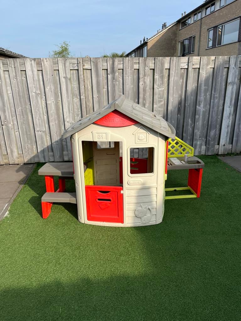 Smoby speelhuisje, Kinderen en Baby's, Speelgoed | Buiten | Speelhuisjes, Ophalen, Gebruikt, Kunststof