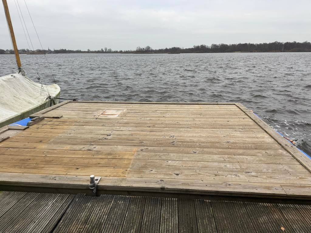 Drijvend terras voor aanlegsteiger of woonboot, Ophalen, Gebruikt