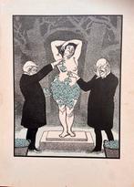 7 originele litho's politieke spotprenten Albert Hahn, Ophalen of Verzenden