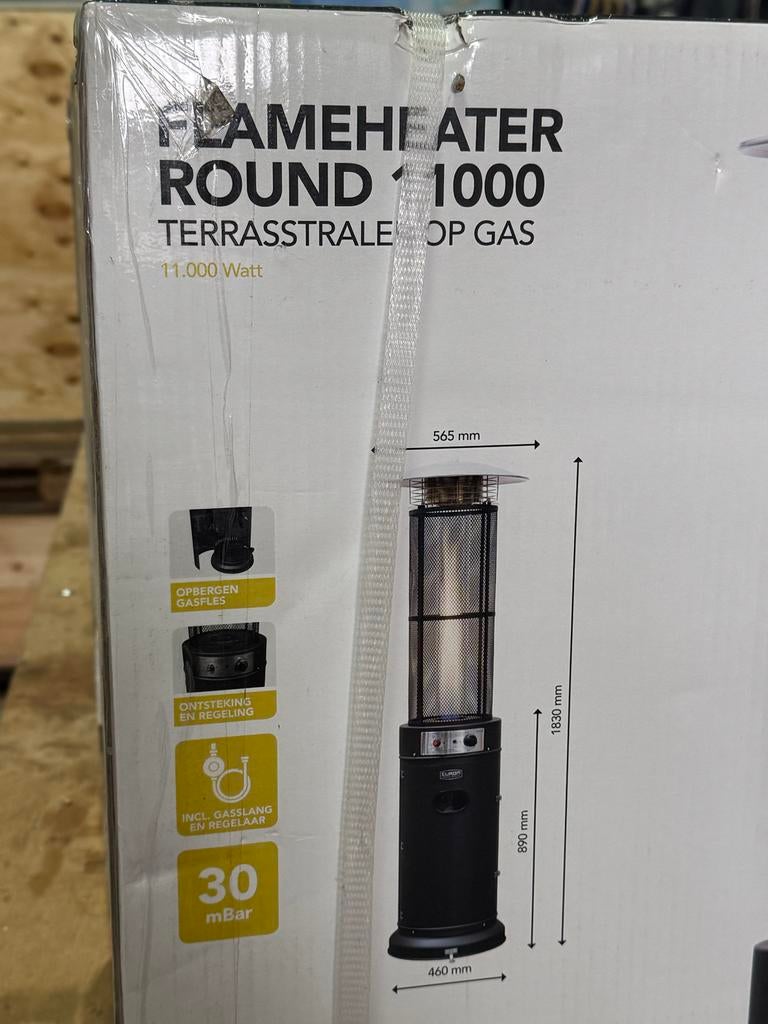 Terrasverwarmer op Gas nieuw nog in verpakking, Tuin en Terras, Terrasverwarmers, Ophalen, Nieuw, Gas, Vloer