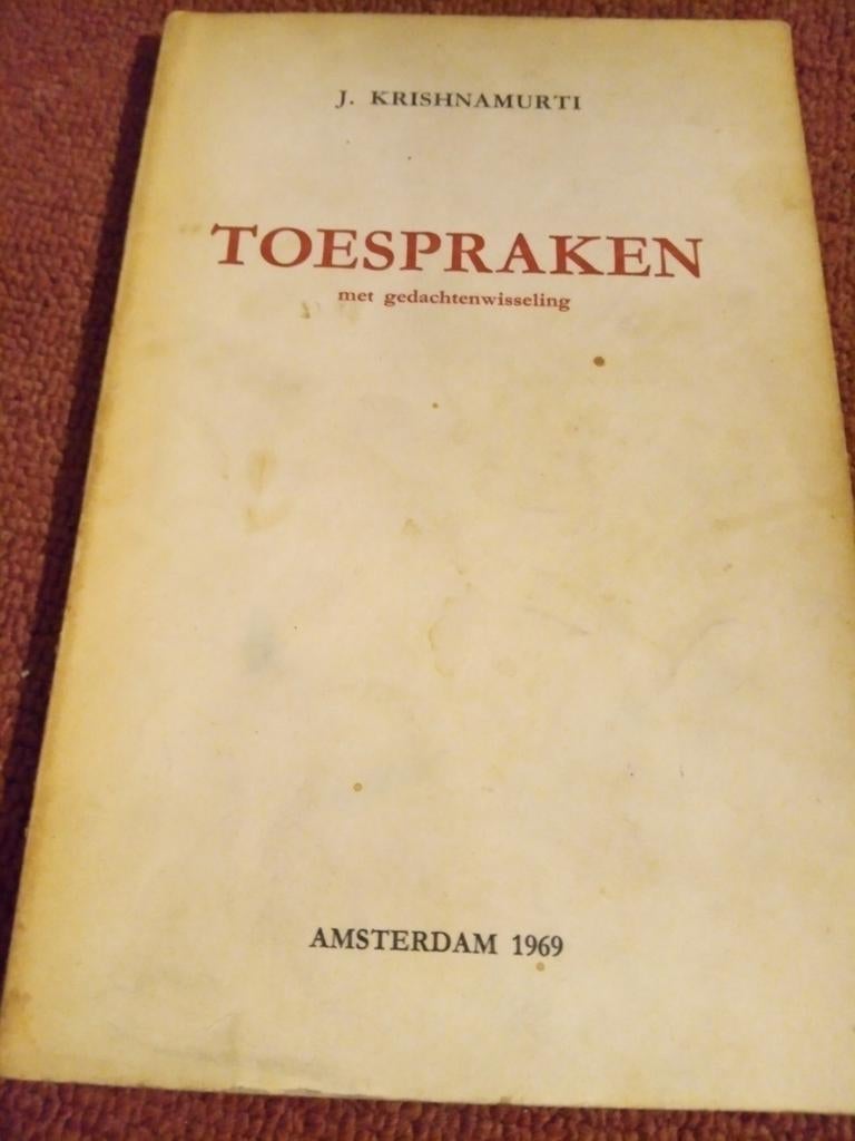 Toespraken met gedachtenwisseling - J. Krishnamurti, Boeken, Verzenden