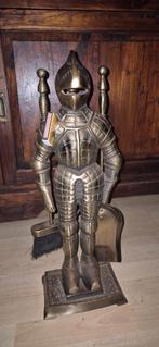 metalen haardstel set ridder 55 cm hoog zware kwaliteit, Ophalen of Verzenden, Gebruikt, Vrijstaande haard, Overige soorten