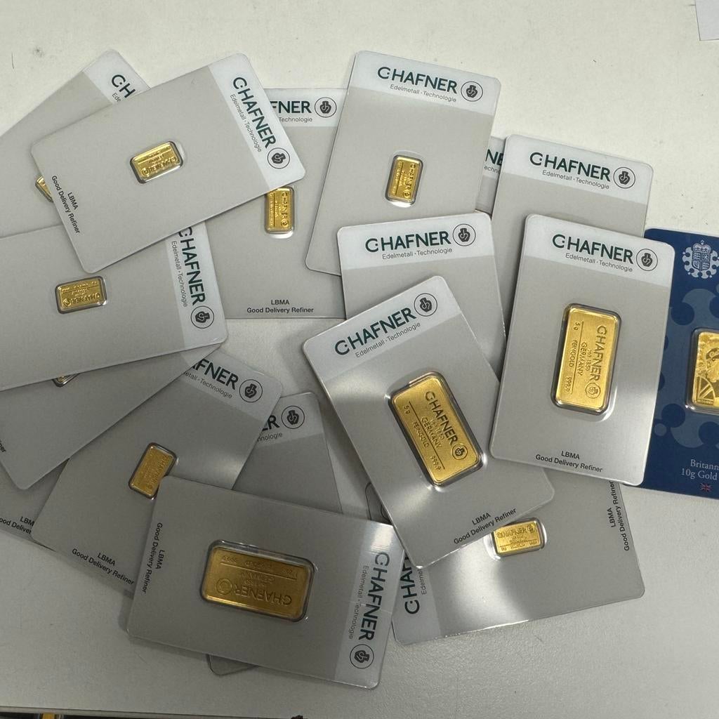 VERSCHILLENDE GOUDBAREN VRAAG NAAR BESCHIKBAARHEID, Postzegels en Munten, Edelmetalen en Baren, Ophalen of Verzenden, Goud