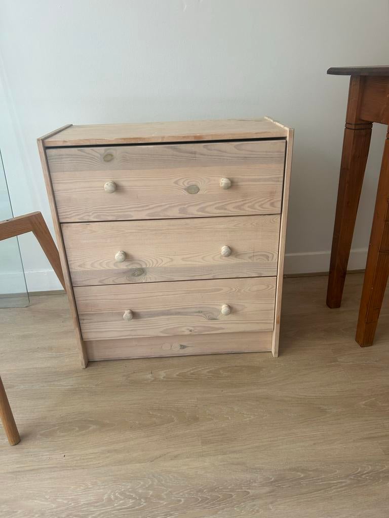 Houten Kledingkastje met 3 Laden - 62x30x70 cm, Huis en Inrichting, Kasten | Ladekasten, Ophalen, Gebruikt, 50 tot 100 cm, 3 of 4 laden