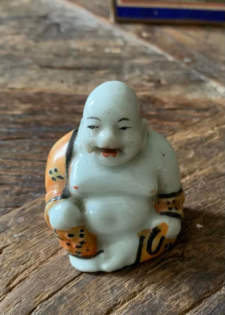 Antiek Chinees Porseleinen Boeddha Beeldje, Ophalen of Verzenden