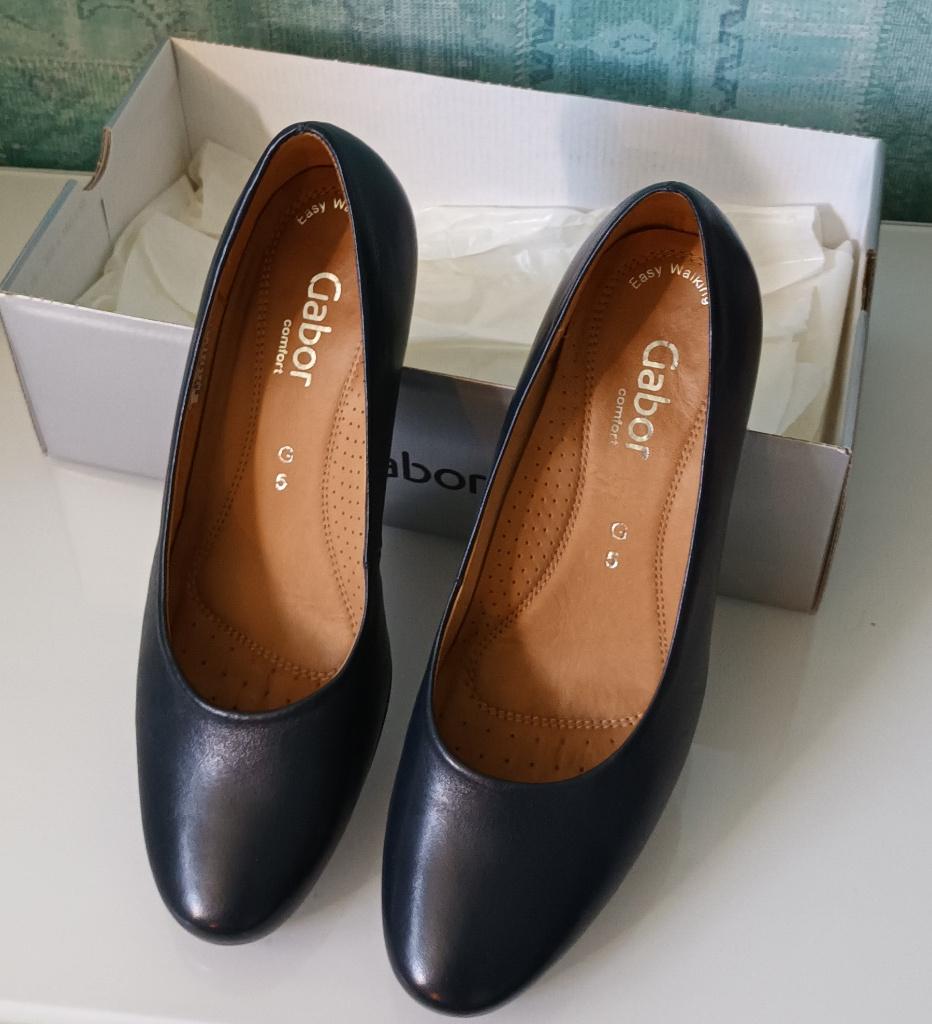 Gabor stewardessenschoenen blauw maat 5 / 38, hak 5cm, Schoenen met lage hakken, Blauw, Gabor, Ophalen of Verzenden