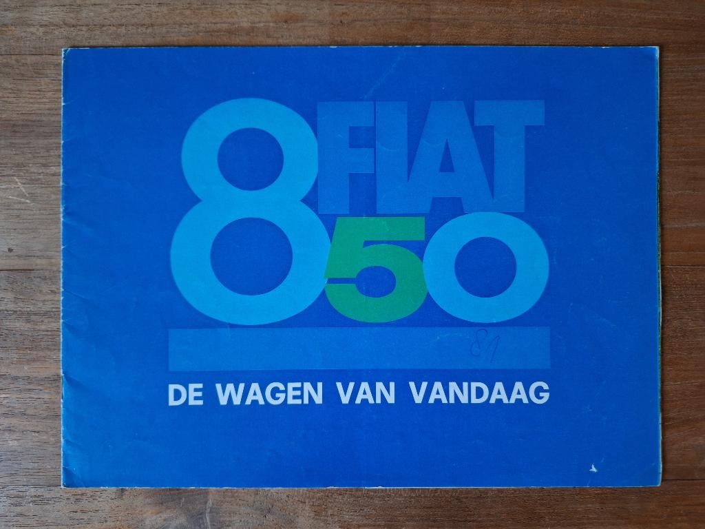 Fiat 850 brochure folder uit 1968, Ophalen of Verzenden, Gelezen, Overige merken