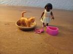 Playmobil meisje met poezenmand., Kinderen en Baby's, Speelgoed | Playmobil, Ophalen of Verzenden, Zo goed als nieuw, Los playmobil