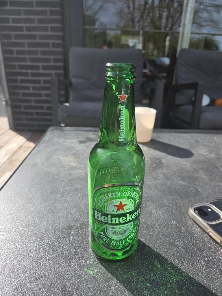 Heineken bierflesje - Collectors item voor Arie, Ophalen of Verzenden, Gebruikt, Flesje(s), Heineken