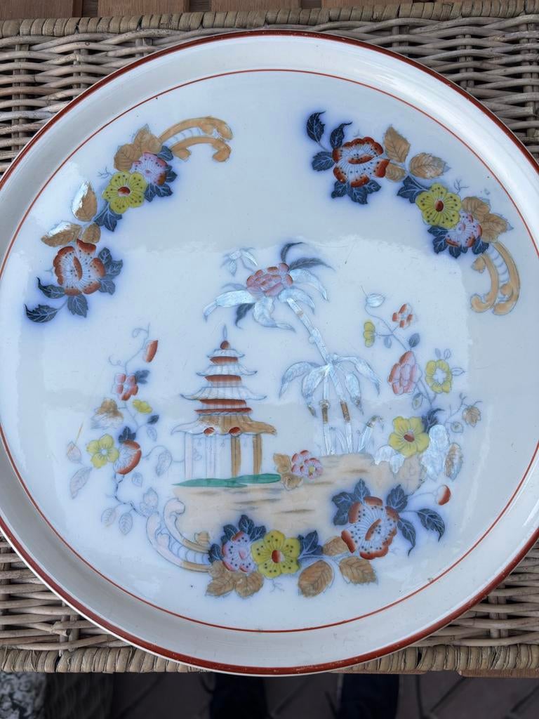 Mooi Petrus Regout bord met Oosters decor, Ophalen of Verzenden