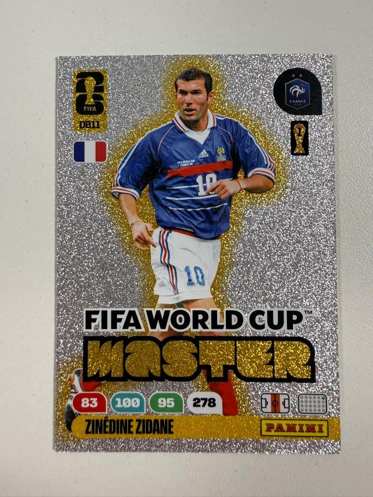 Zinedine Zidane Master Panini Adrenalyn XL World Cup 2026, Ophalen of Verzenden, Nieuw, Buitenlandse clubs, Poster, Plaatje of Sticker