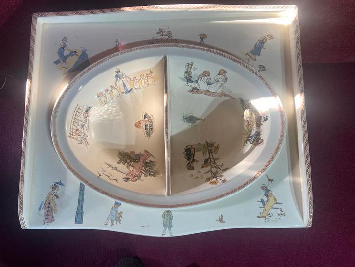 Sarreguemines kinderwastafeltje decor Enfants Richard, Antiek en Kunst, Antiek | Porselein, Ophalen of Verzenden