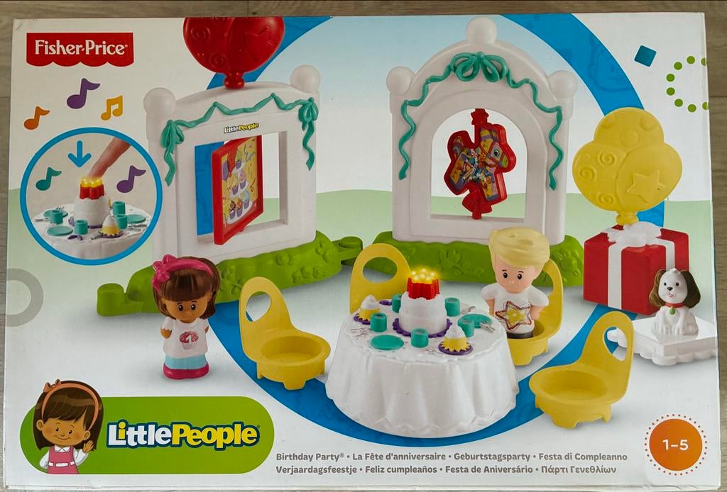 Fisher-Price Little People Verjaardagsfeestje Speelset, Ophalen of Verzenden, Zo goed als nieuw, Speelset, Met licht