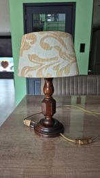 Vintage houten tafellamp., Ophalen of Verzenden, Zo goed als nieuw, Stof, Minder dan 50 cm