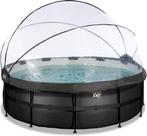 EXIT Black Leather zwembad Compleet Z.G.A.N., Tuin en Terras, Zwembaden, Rond, 300 cm of meer, Zo goed als nieuw, Ophalen
