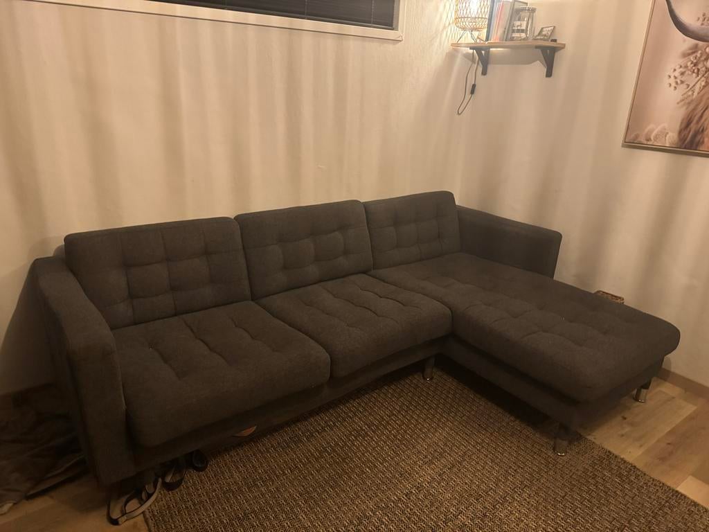 Ikea LANDSKRONA 3-zitsbank met chaise longue, Ophalen, Gebruikt, 125 tot 150 cm, Driepersoons
