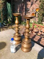 Twee grote koperen brons kandelaars, Antiek en Kunst, Antiek | Kandelaars, Ophalen, Koper of Brons