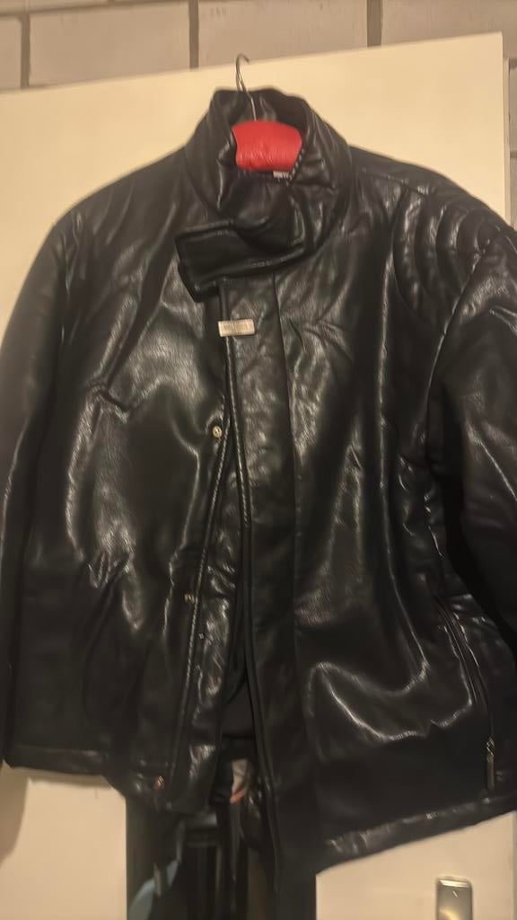 Mochino leer jas, Kleding | Heren, Jassen | Winter, Ophalen of Verzenden, Zo goed als nieuw, Maat 52/54 (L), Zwart