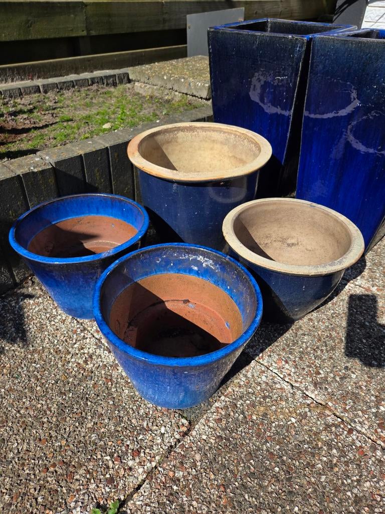 Bloempotten, 25 tot 40 cm, Gebruikt, Vierkant, Ophalen of Verzenden