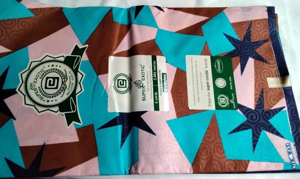 Zeldzaam Stof Afrikaans Genuine Java WAX Ralph 6 Yards, Ophalen, Overige kleuren, 120 cm of meer, Nieuw
