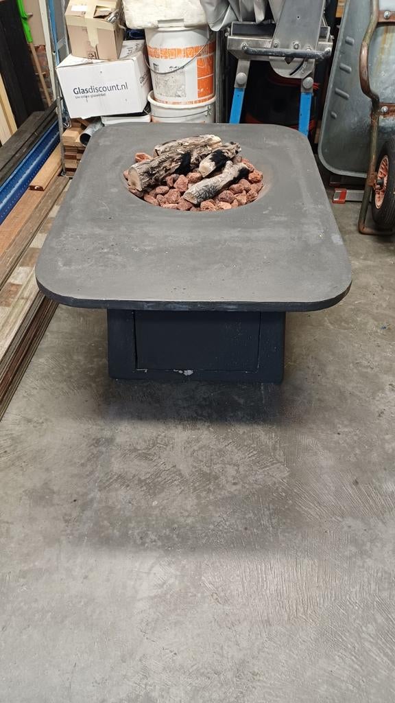 Vuurtafel op gas 15 kW met afdekbak en afdekzeil, Tuin en Terras, Vuurtafels, Ophalen of Verzenden