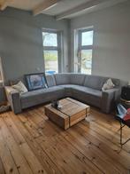 Moderne grijze hoekbank - 3-delig - afgeronde hoek, Huis en Inrichting, Banken | Bankstellen, Ophalen, Gebruikt, Hoekbank, 75 tot 100 cm