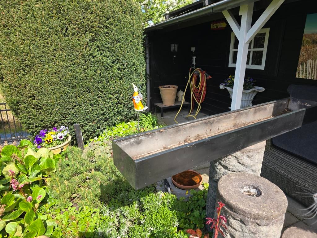 RVS plantenbakken (2x 140cm, 1x 160cm), Tuin en Terras, Ophalen, Gebruikt, Minder dan 30 cm, 100 cm of meer