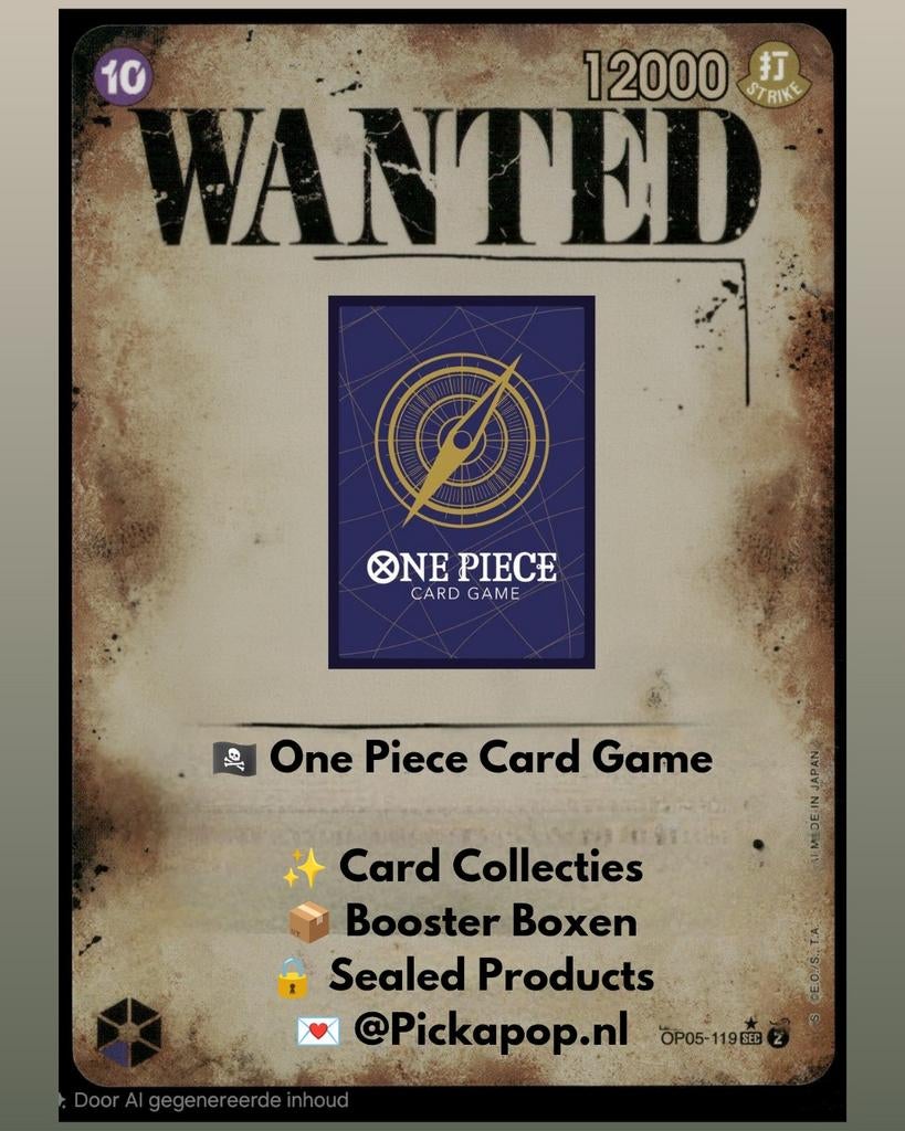 One Piece TCG items gezocht: Collecties, Boosters, Grails!, Ophalen of Verzenden, Nieuw, Overige typen