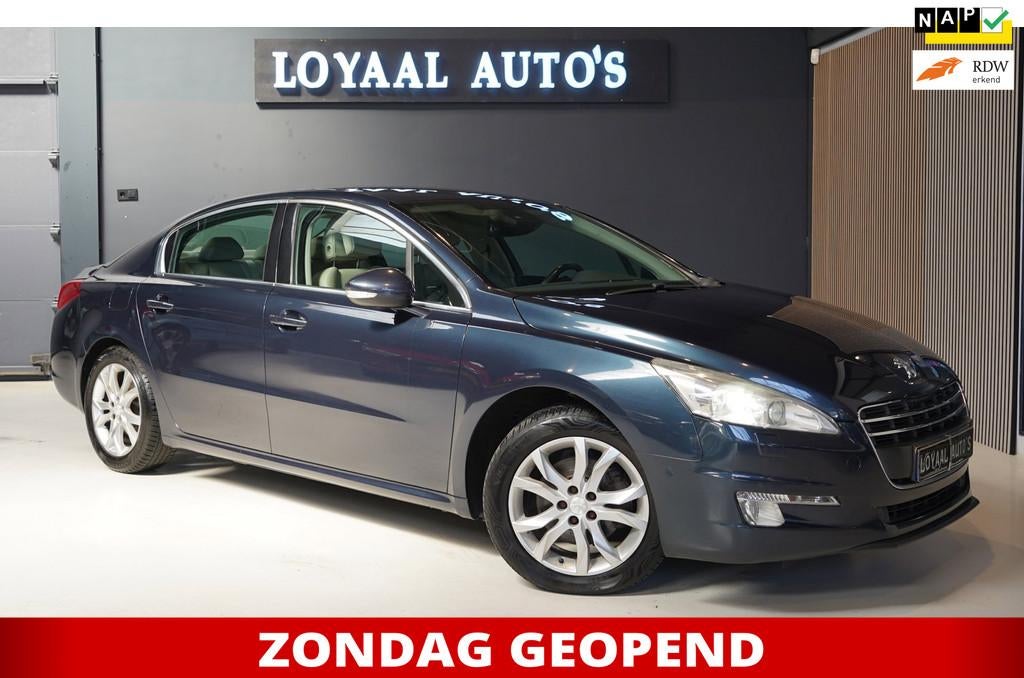 Peugeot 508 1.6 THP Allure | AUT | NAVI | AIRCO | TREKHAAK |, Euro 5, Gebruikt, Blauw, Leder en Stof