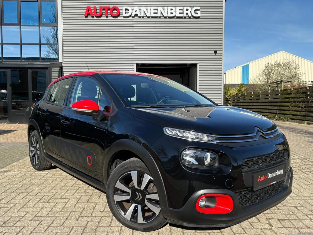 Citroen C3 1.2 PureTech S&S Shine CAMERA,CRUISBOMVOL! GARANT, Auto's, Voorwielaandrijving, Stof, Zwart, 1199 cc