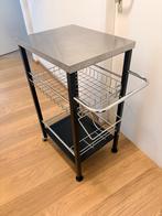 Serveerwagen, keukentafel, Huis en Inrichting, Tafels | Sidetables, Ophalen, Gebruikt, Minder dan 50 cm, Metaal