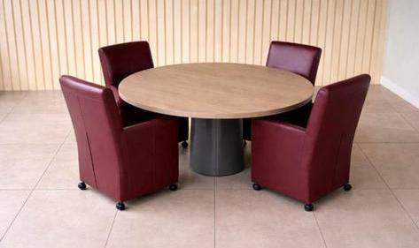 4 leren design  eetkamer stoelen Jess, Huis en Inrichting, Stoelen, Zo goed als nieuw, Vijf, Zes of meer stoelen, Leer, Ophalen